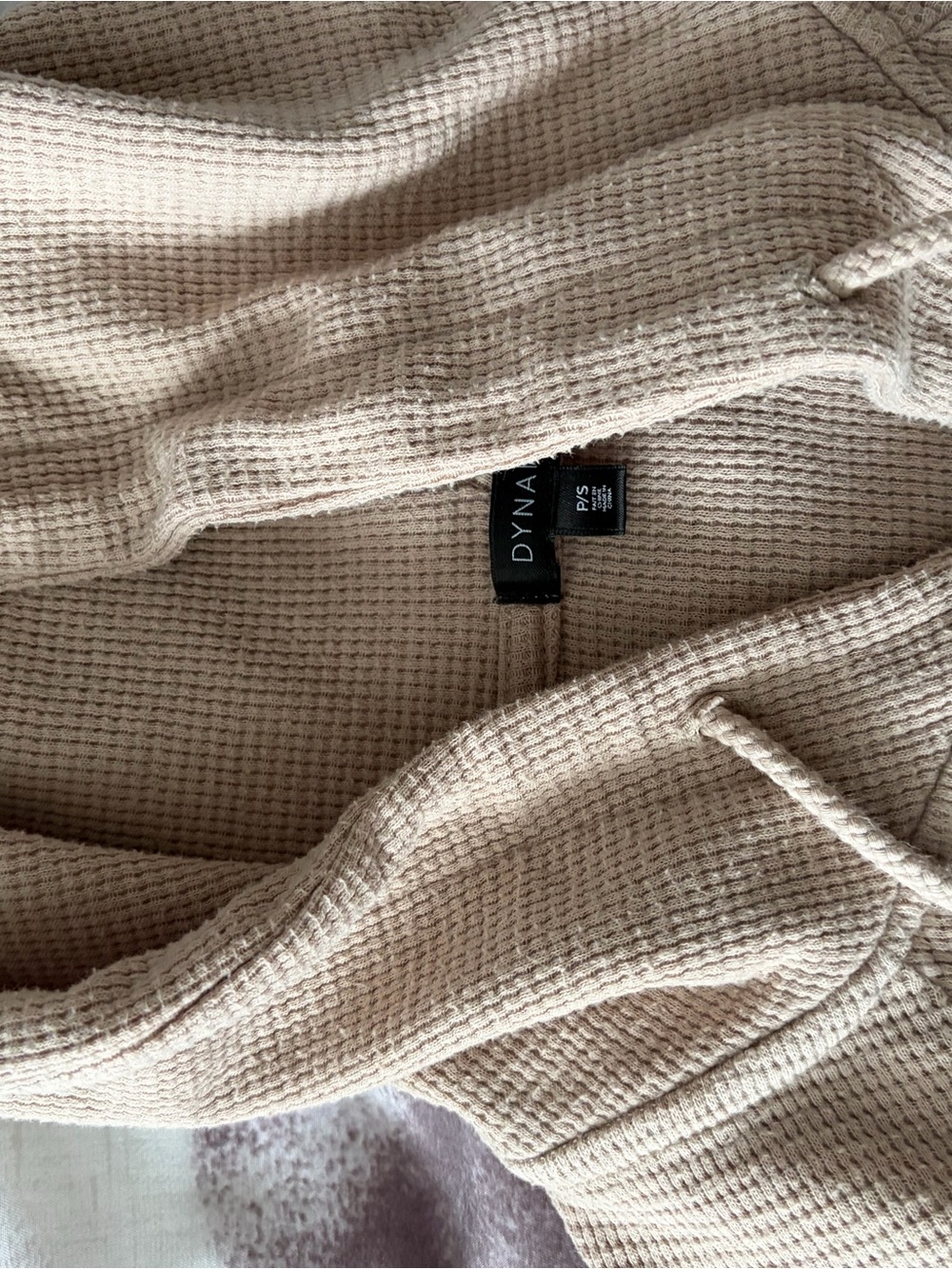 Dynamite Beige Knit Zip-Up Hoodie - Picture 2 of 2